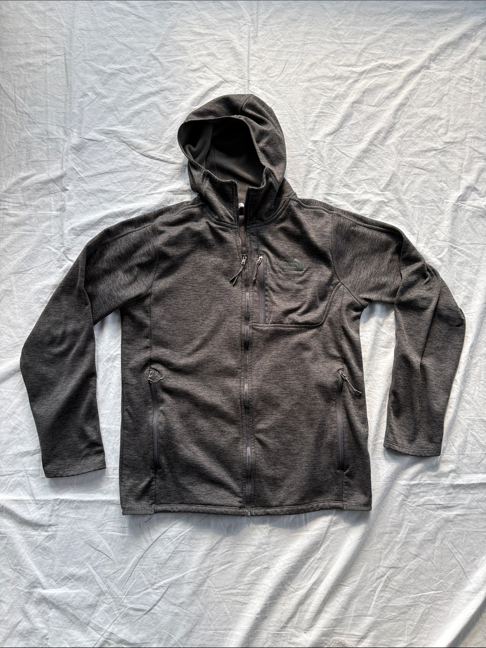 North Face Canyonlands Fleece Full Zip Hoodie Charcoal Men’s Medium